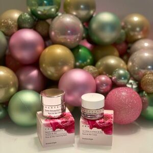 Chantecaille Rose de Mai Face Cream + Cleansing Balm travel sizes new in box